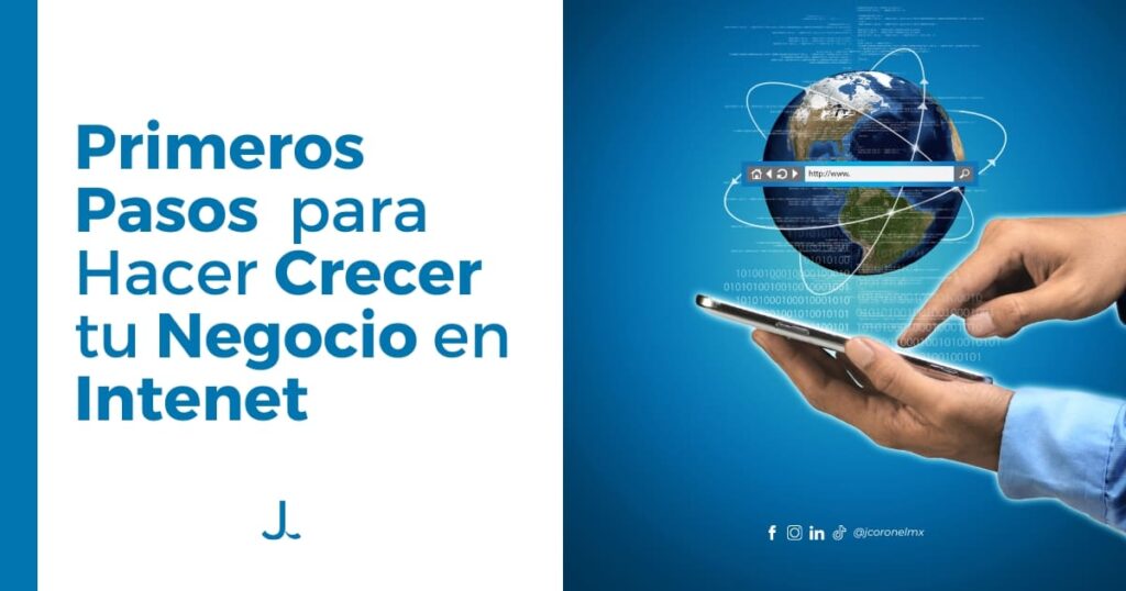 Persona usando un smartphone con un globo terráqueo digital y conexiones de internet.