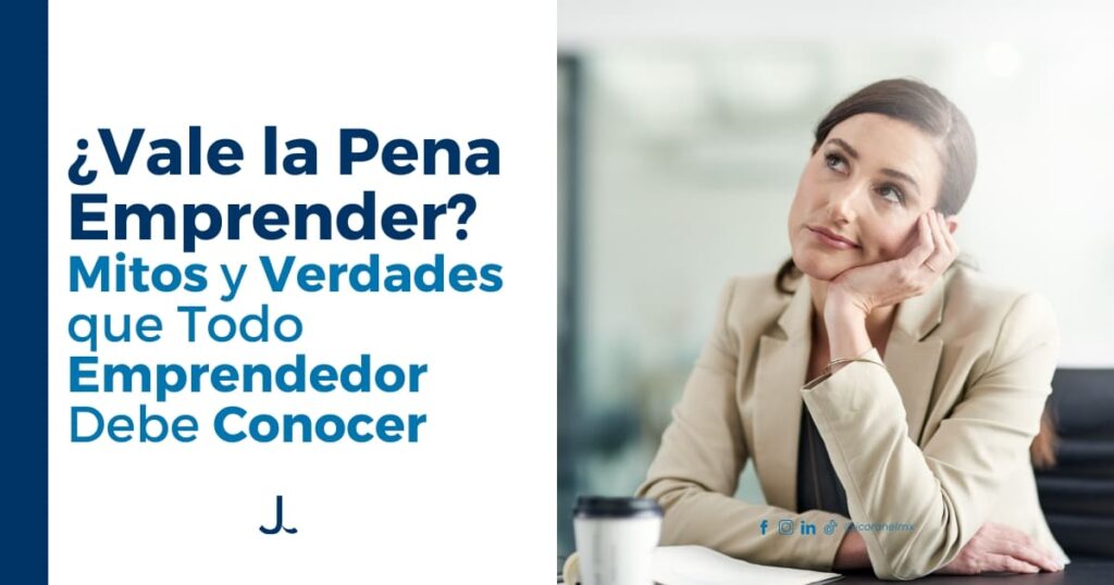 Mujer pensativa con una taza de café, reflexionando sobre si vale la pena emprender.
