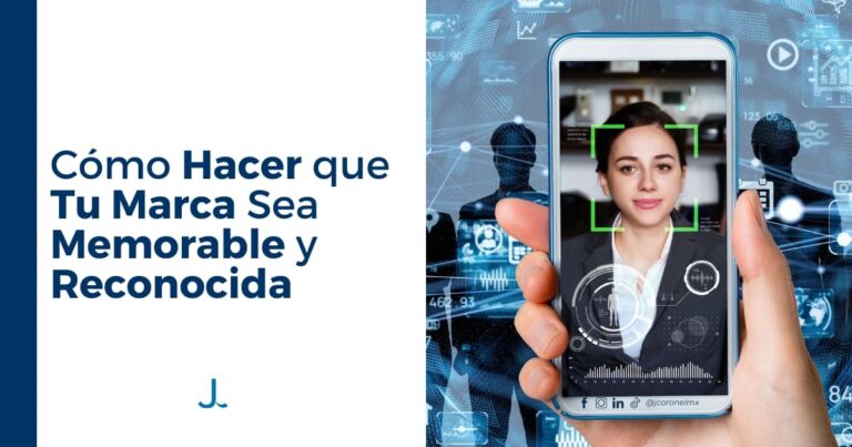 Mujer empresaria siendo reconocida digitalmente, representación visual del posicionamiento de marca.
