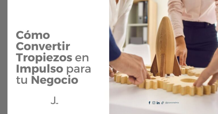 Persona analizando engranajes junto a una figura de cohete, simbolizando resiliencia y crecimiento empresarial tras errores.