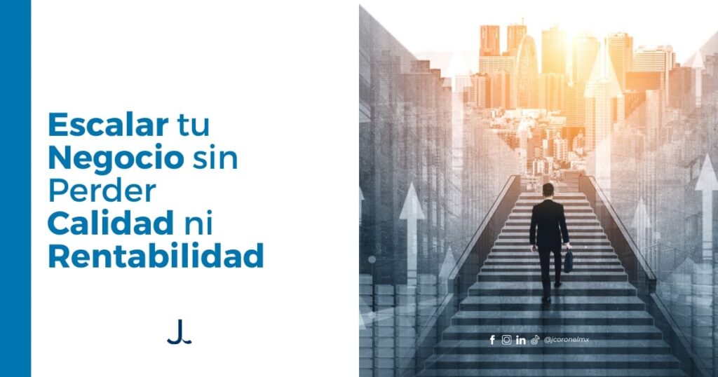 Emprendedor subiendo escaleras hacia una ciudad, simbolizando el crecimiento empresarial sostenible